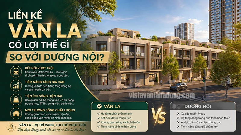 Liền kề Văn La có lợi thế gì so với Dương Nội