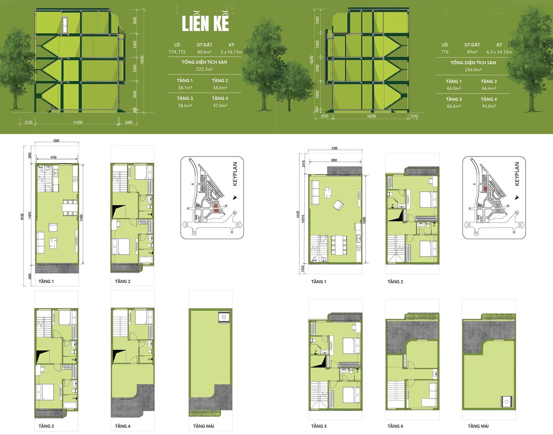 mặt bằng liền kề vista văn la