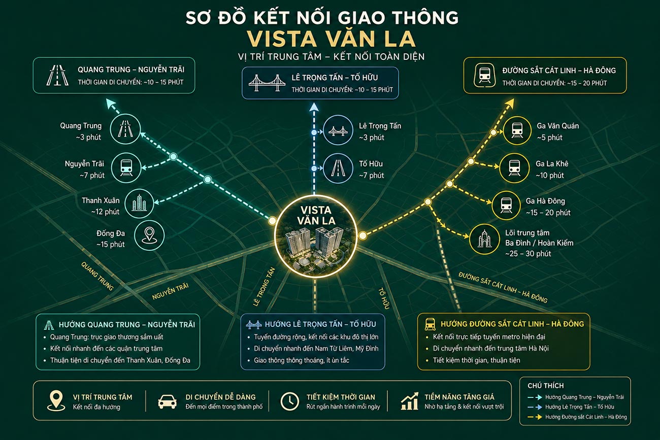 sơ đồ kết nối giao thông vista văn la