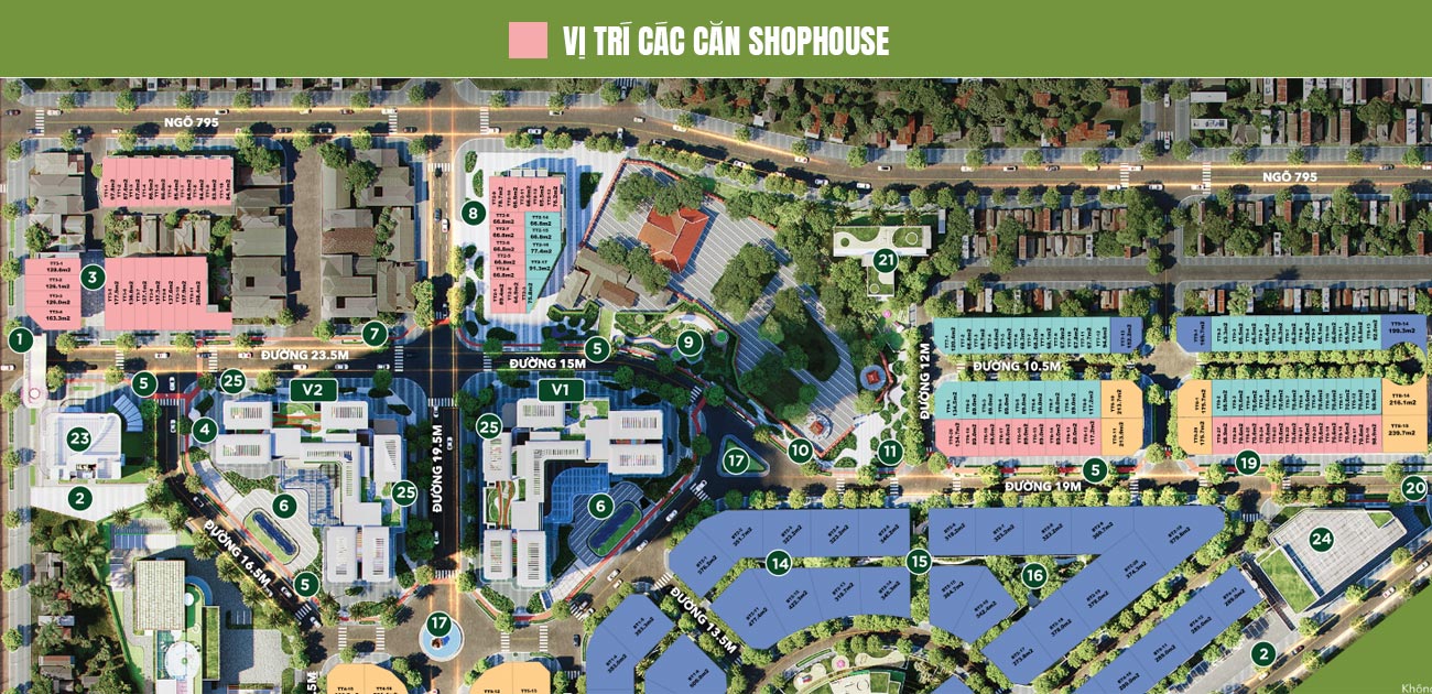 vị trí shophouse vista văn la